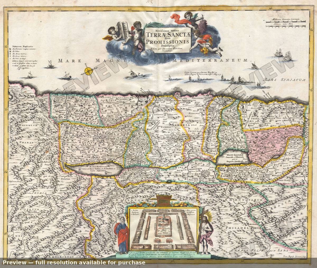 Antique map: Terrae Sanctae, 1720, 1720