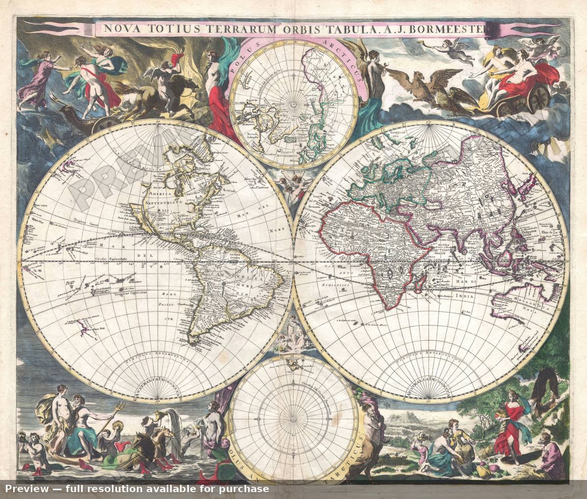 Antique map: Terrarum Orbis, 1685, 1685