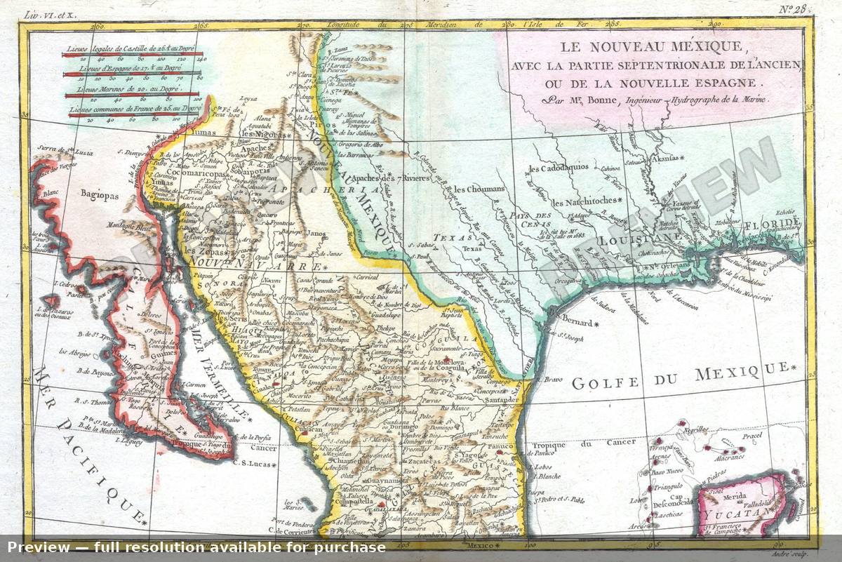 Antique map: Texas 2, 1780, 1780