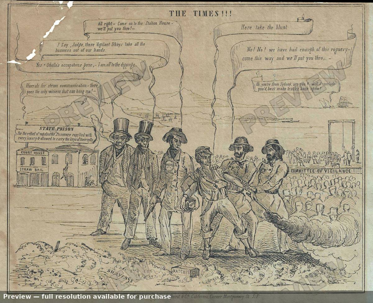 Antique map: The Times, 1851, 1851