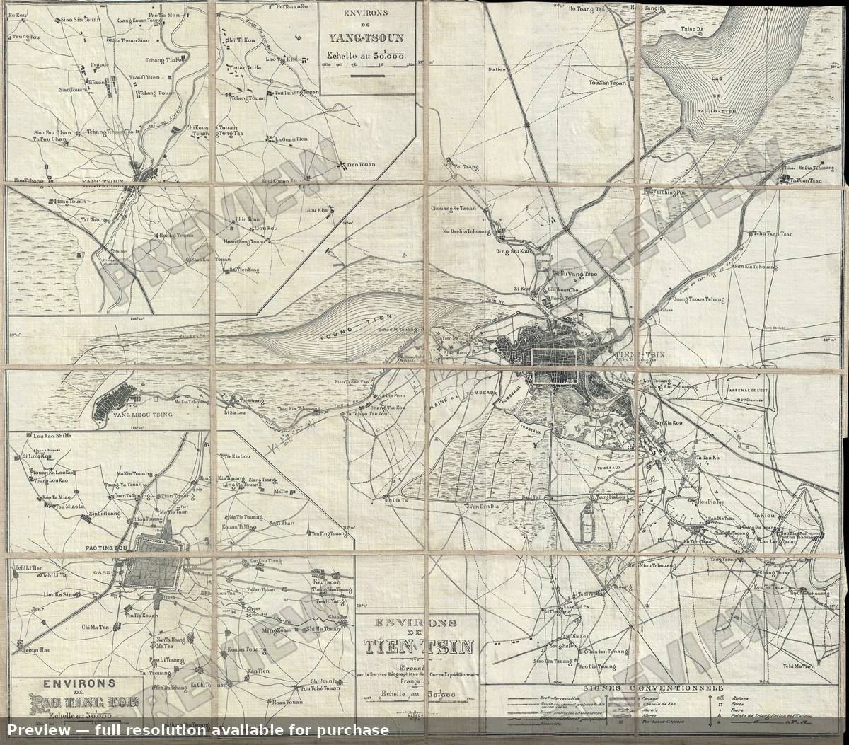 Antique map: Tientsin, 1901, 1901