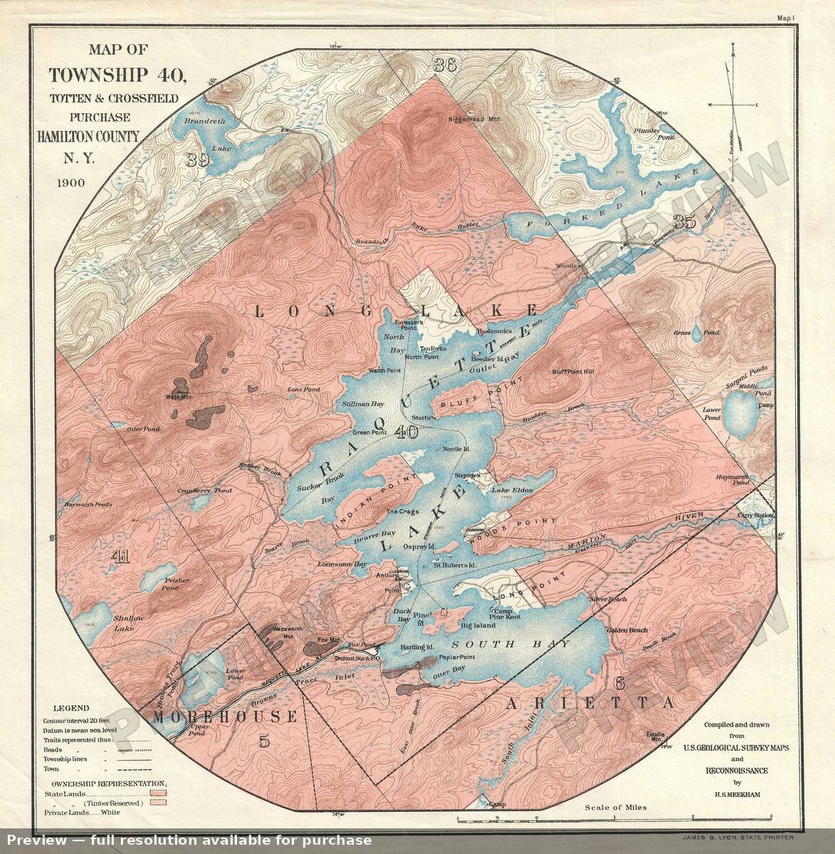 Antique map: Township 40, 1900, 1900