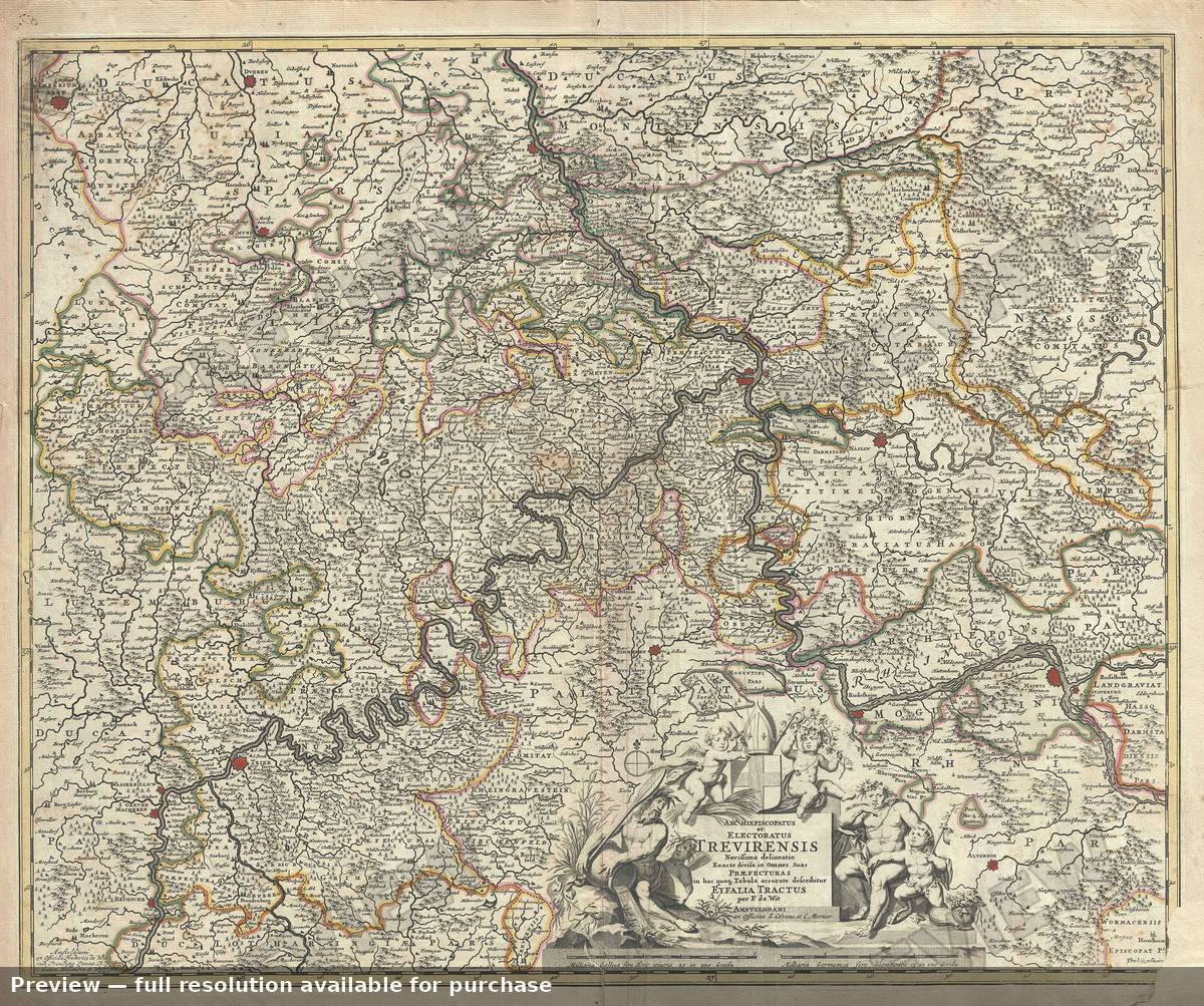 Antique map: Trevirensis, 1721