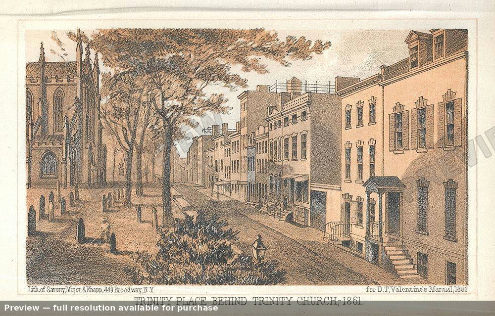 Antique map: Trinity Place, 1862, 1862