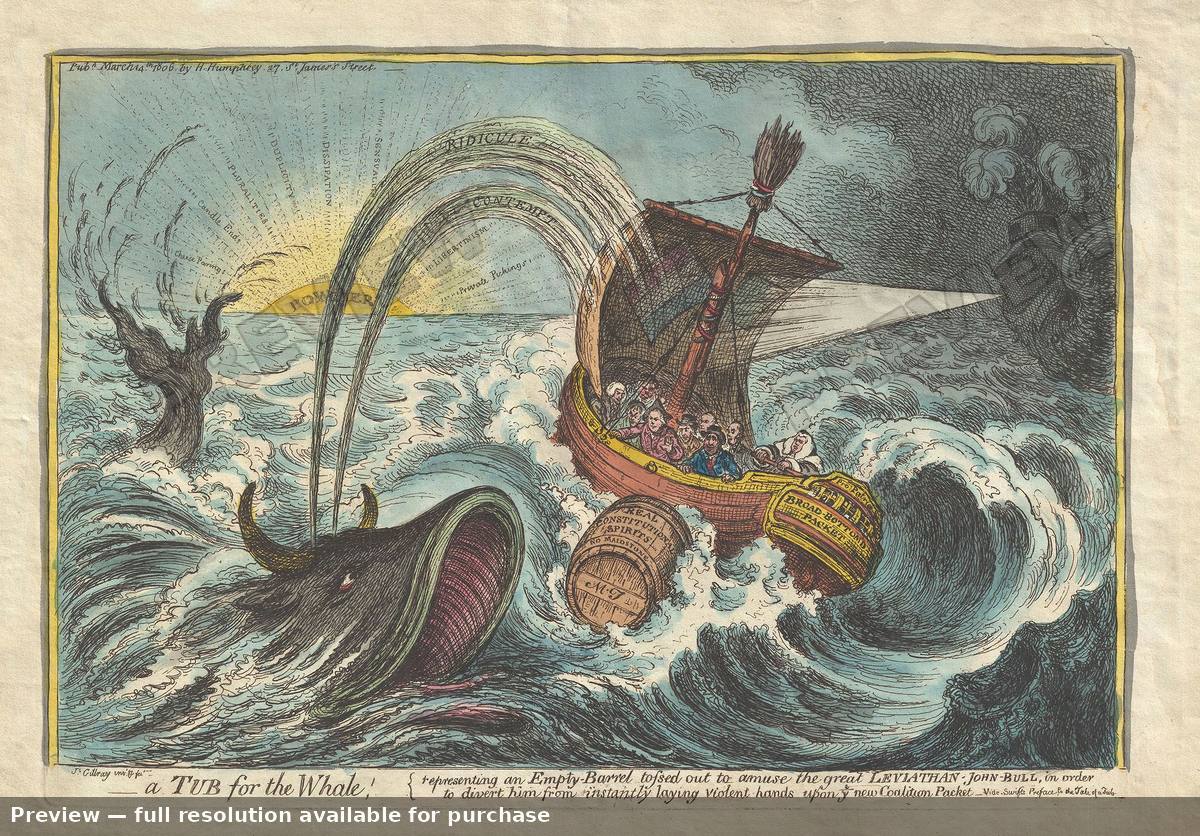 Antique map: Tub Whale, 1806