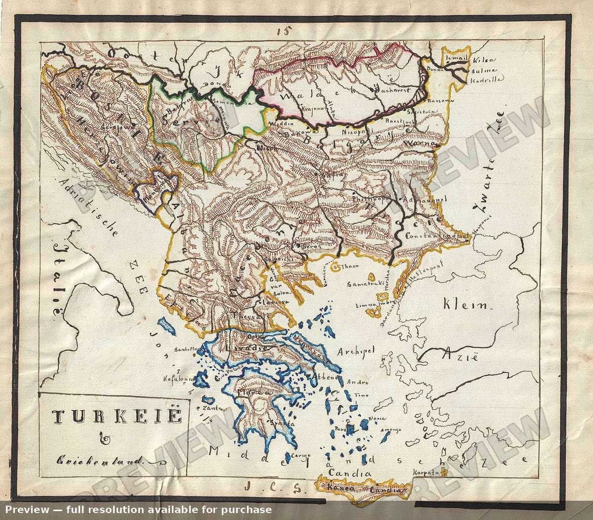 Antique map: Turkeie, 1871, 1871