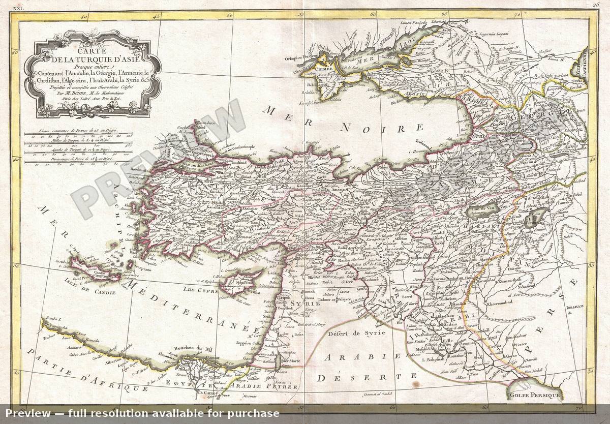 Antique map: Turkey, 1771, 1771