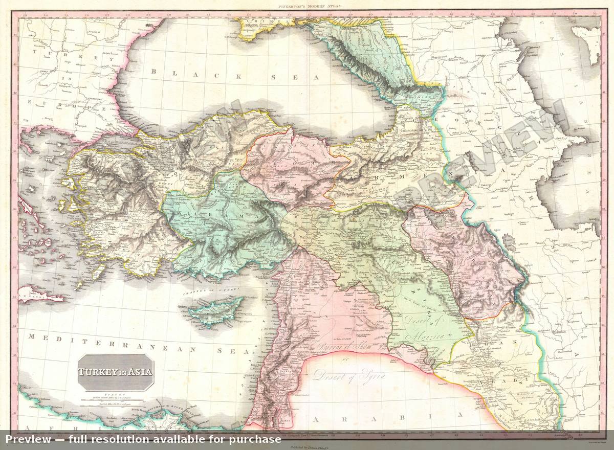 Antique map: Turkey Asia, 1818
