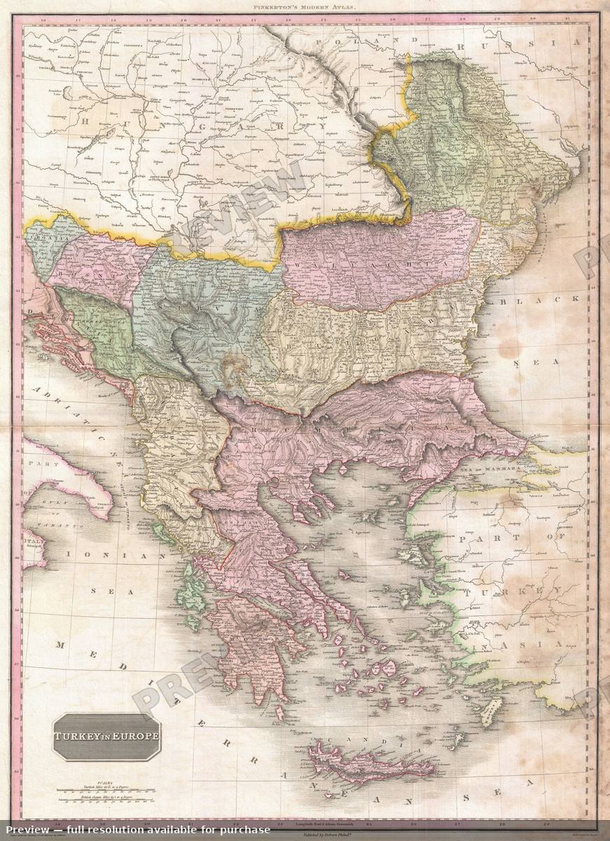 Antique map: Turkey Europe 2, 1818
