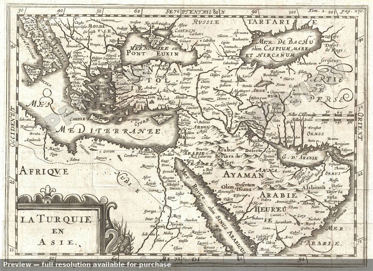Antique map: Turquie Asie, 1700, 1700