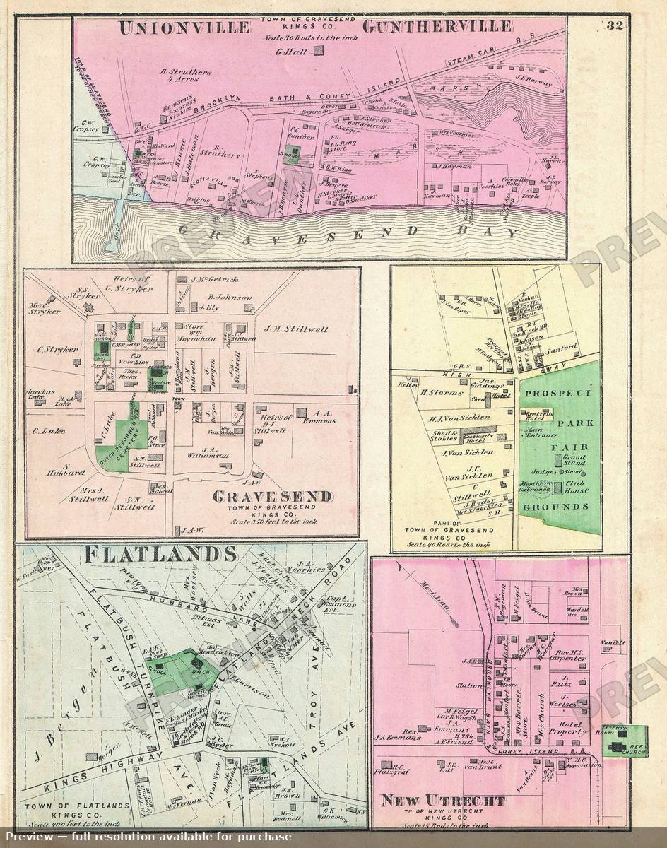 Antique map: Unionville Guntherville, 1873, 1873