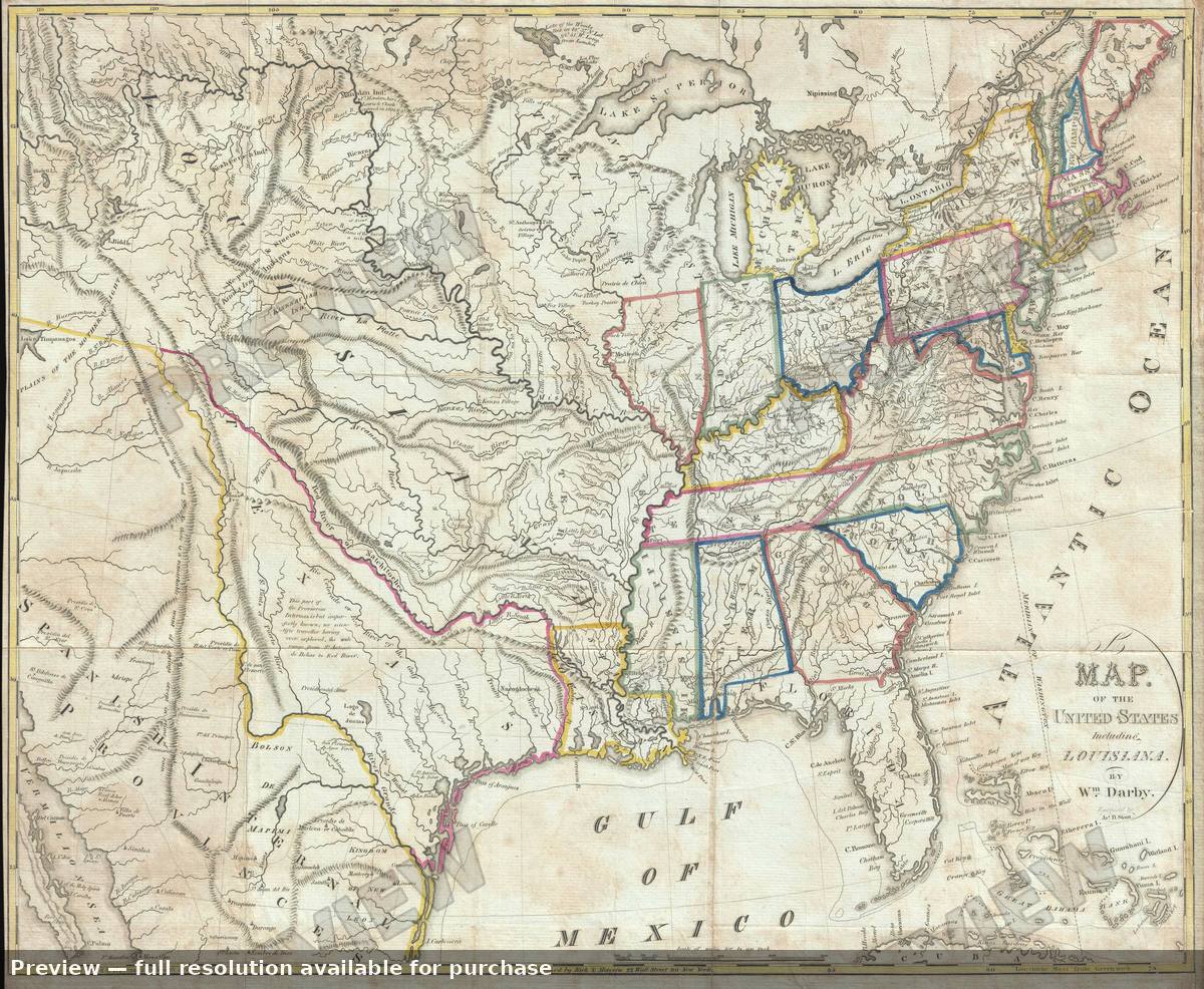 Antique map: United States, 1818, 1818