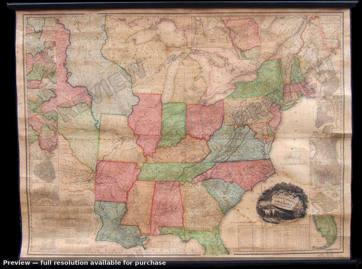 Antique map: United States, 1829, 1829