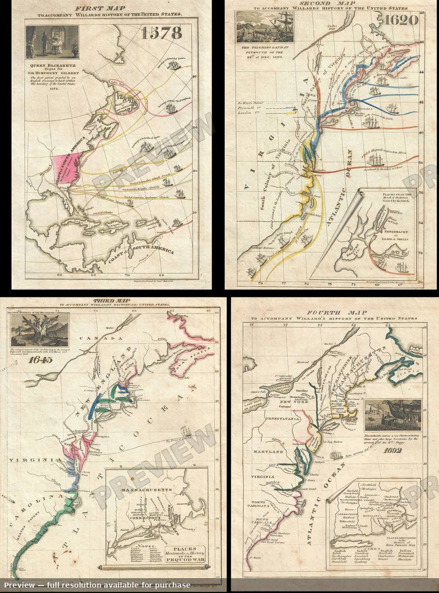 Antique map: United States, 1829, 1829