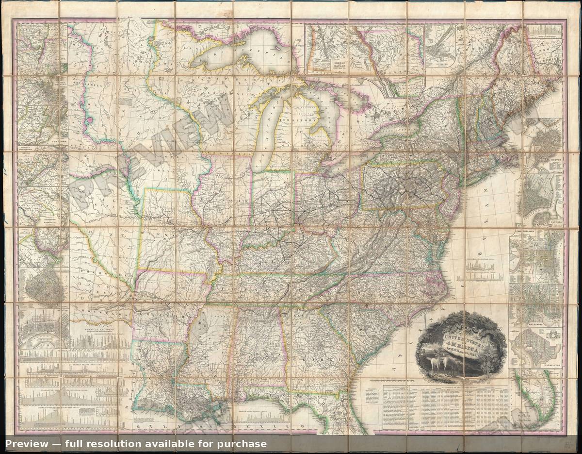 Antique map: United States 3, 1829, 1829