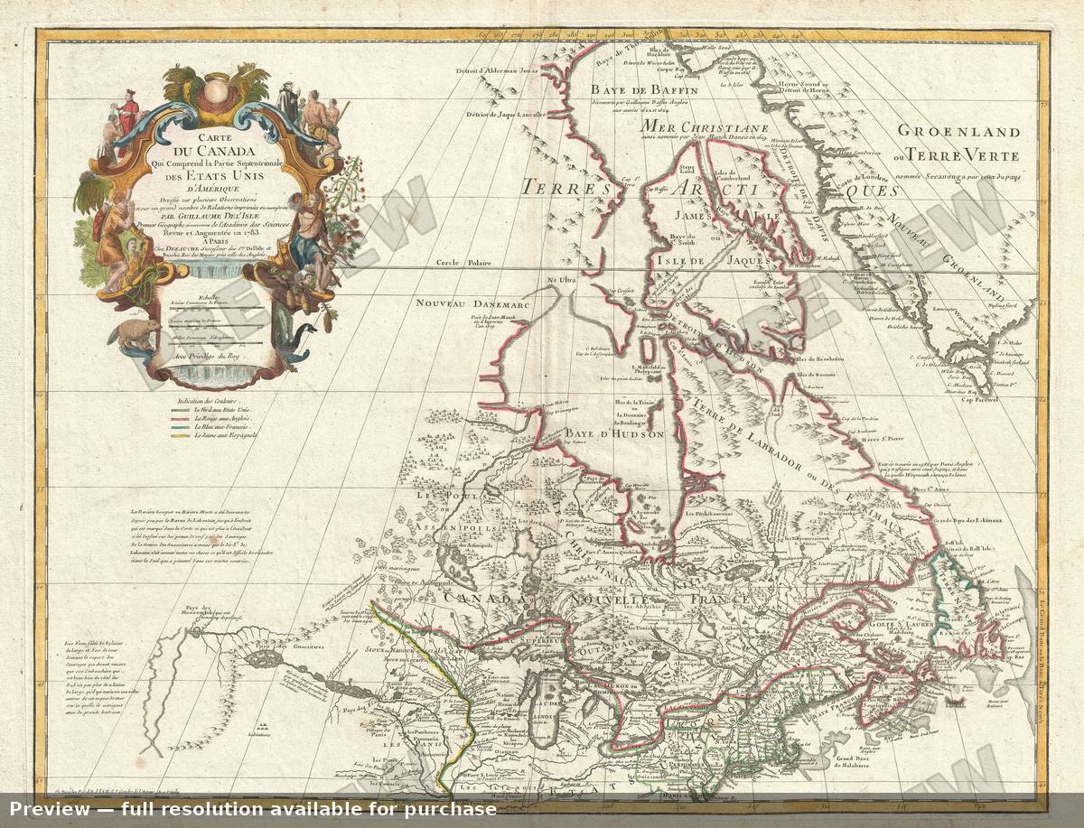Antique map: United States Canada, 1783, 1783