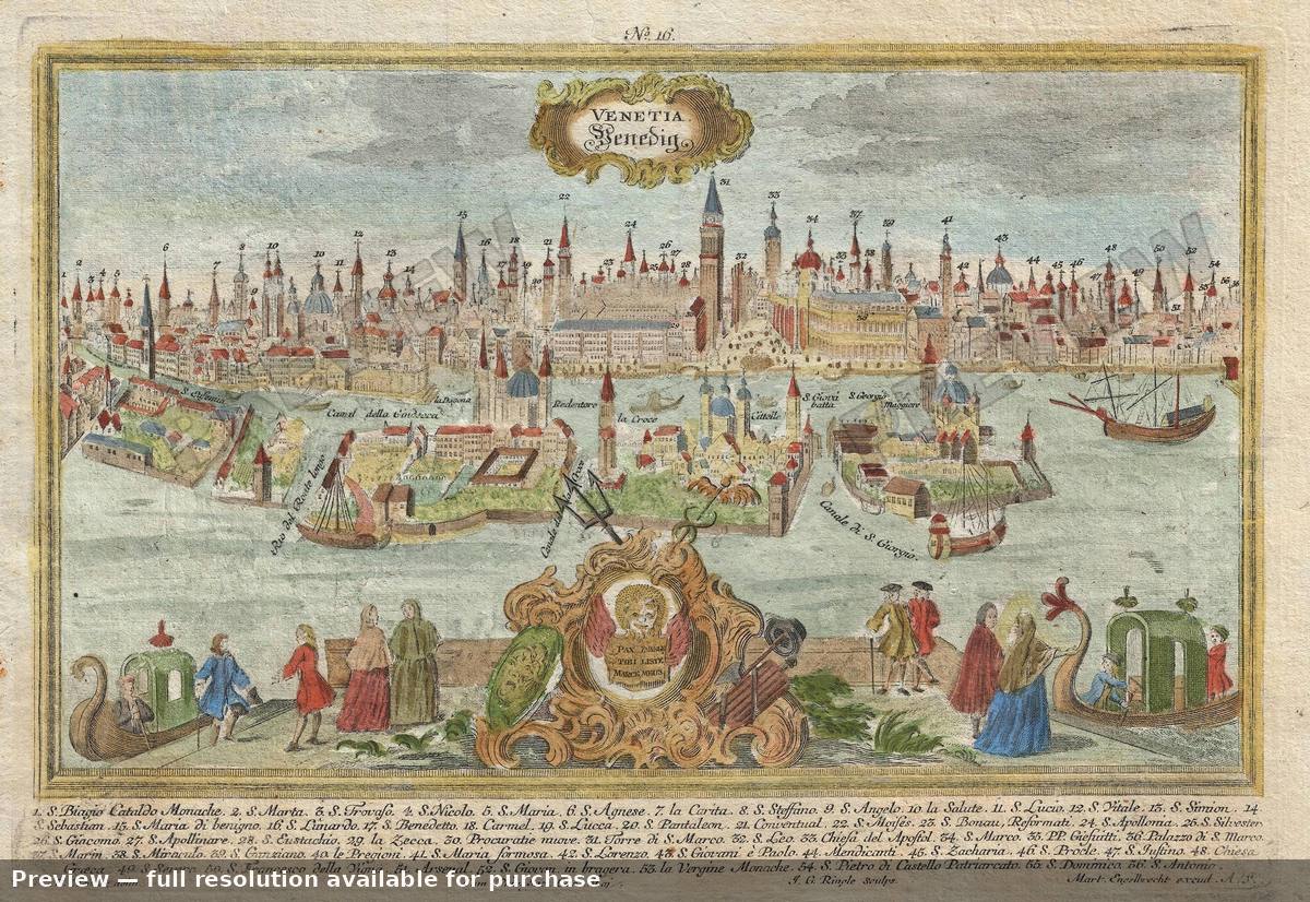 Antique map: Venetia, 1725