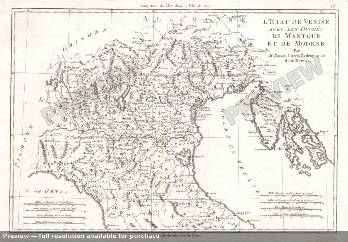 Antique map: Venice, 1780, 1780