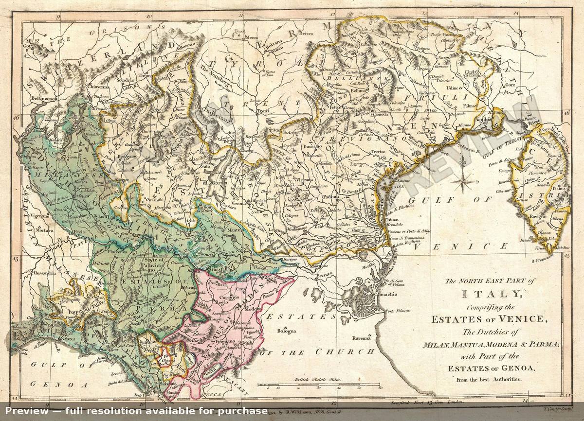 Antique map: Venice, 1794