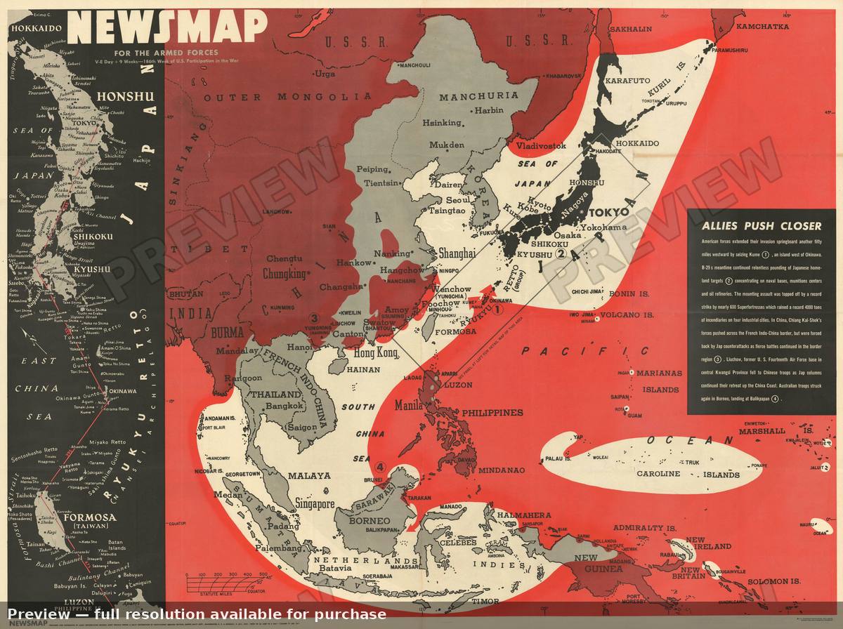 Antique map: Vol 4No 12F, 1945