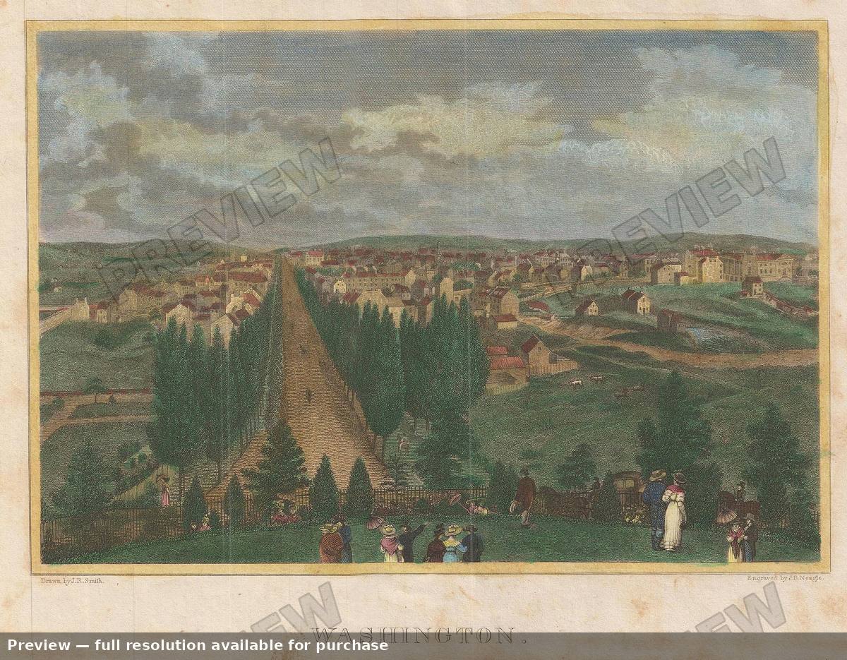 Antique map: Washington, 1828