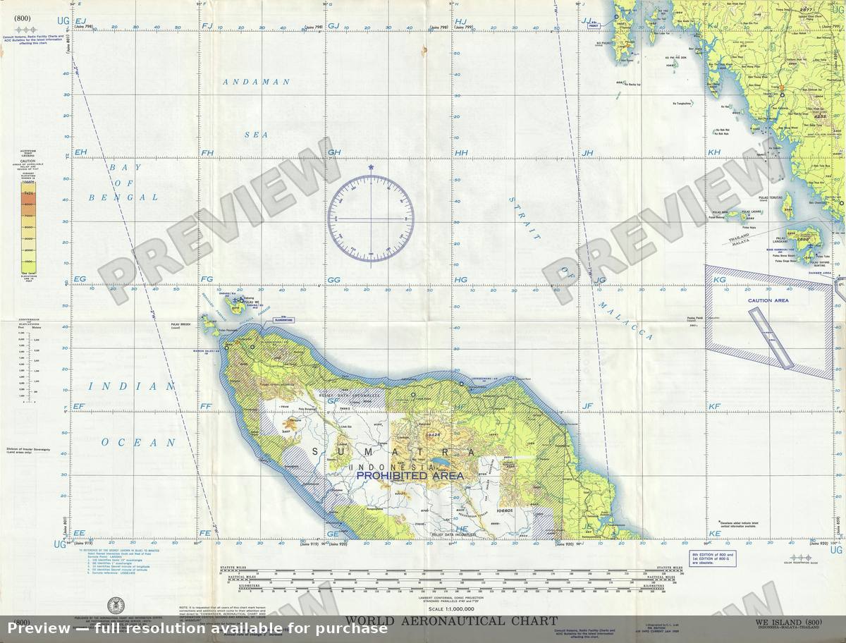 Antique map: We Island, 1959