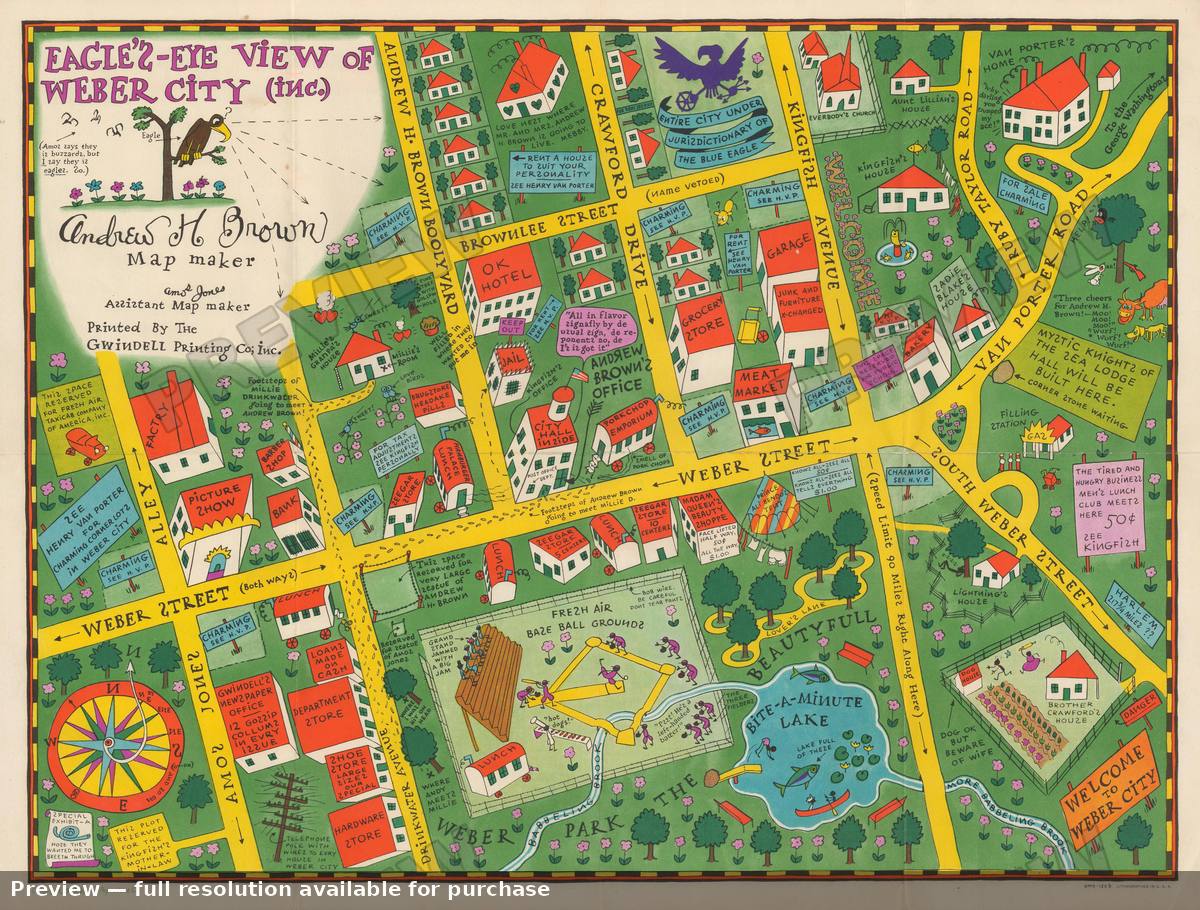 Antique map: Weber City, 1935, 1935