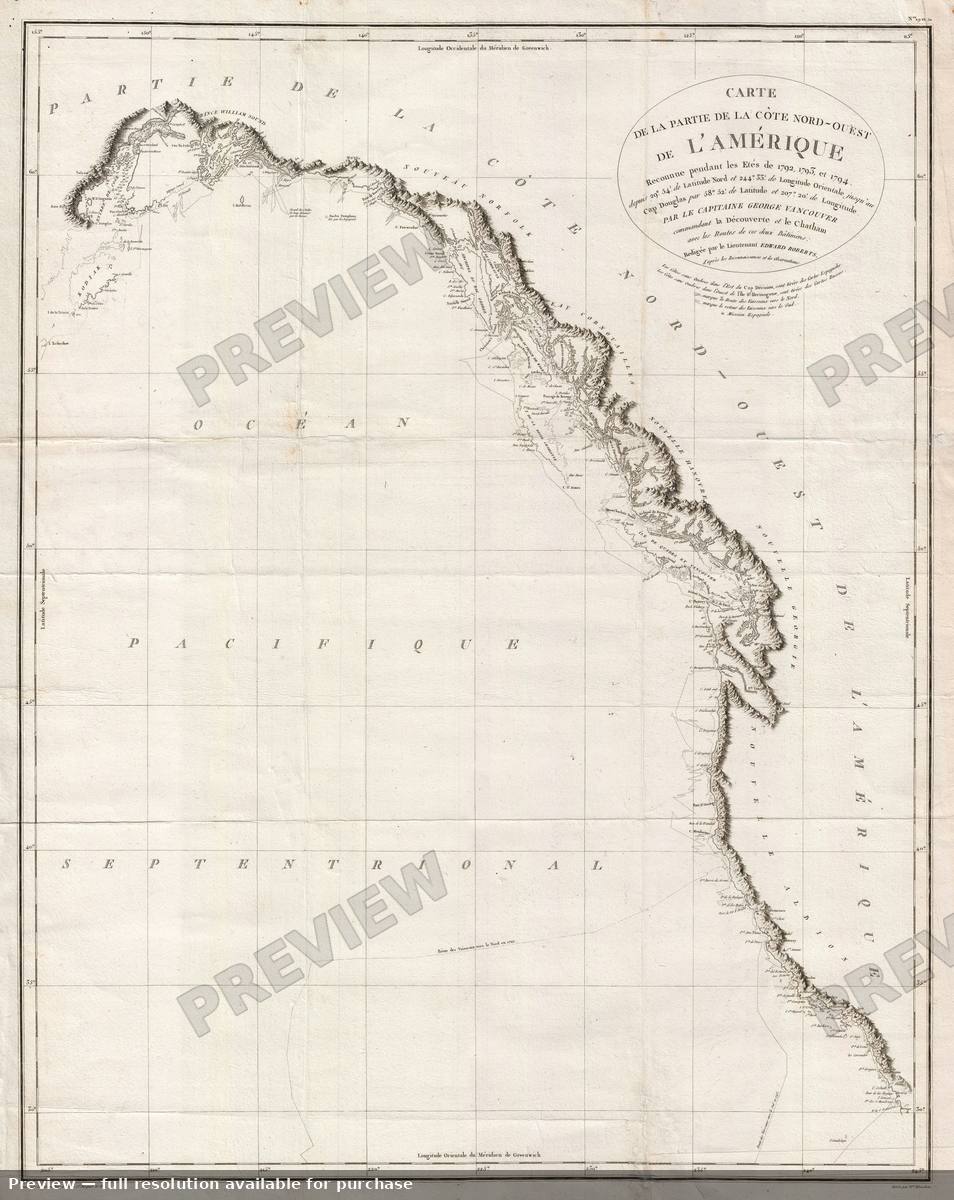 Antique map: West Coast 2, 1799