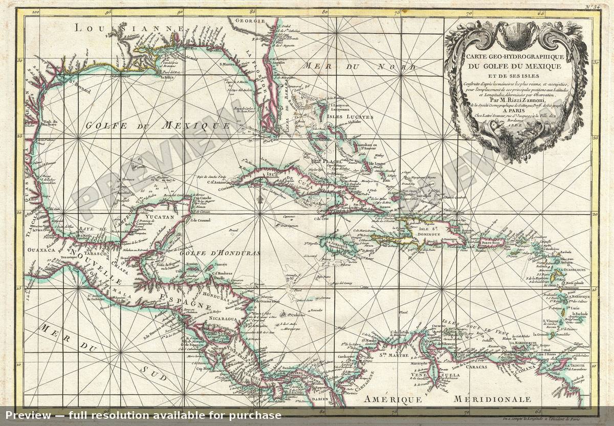 Antique map: West Indies 2, 1762, 1762