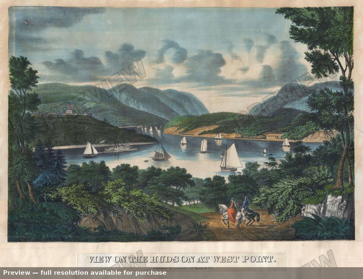 Antique map: West Point, 1862, 1862