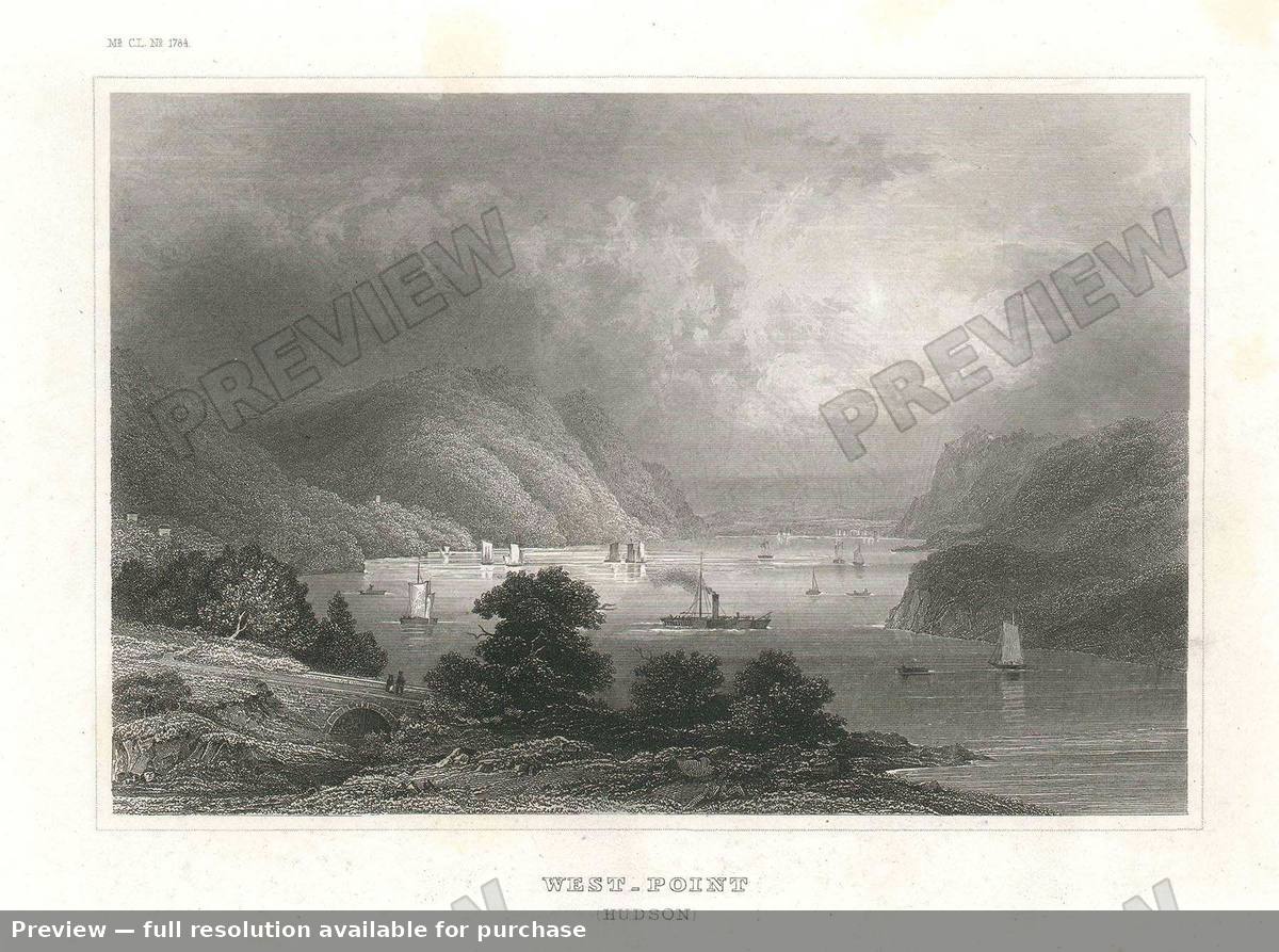 Antique map: West Point, 1850, 1850