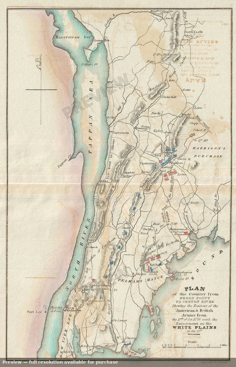 Antique map: Westchester, 1832