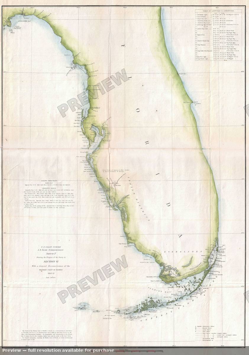 Antique map: Western Florida 2, 1853, 1853