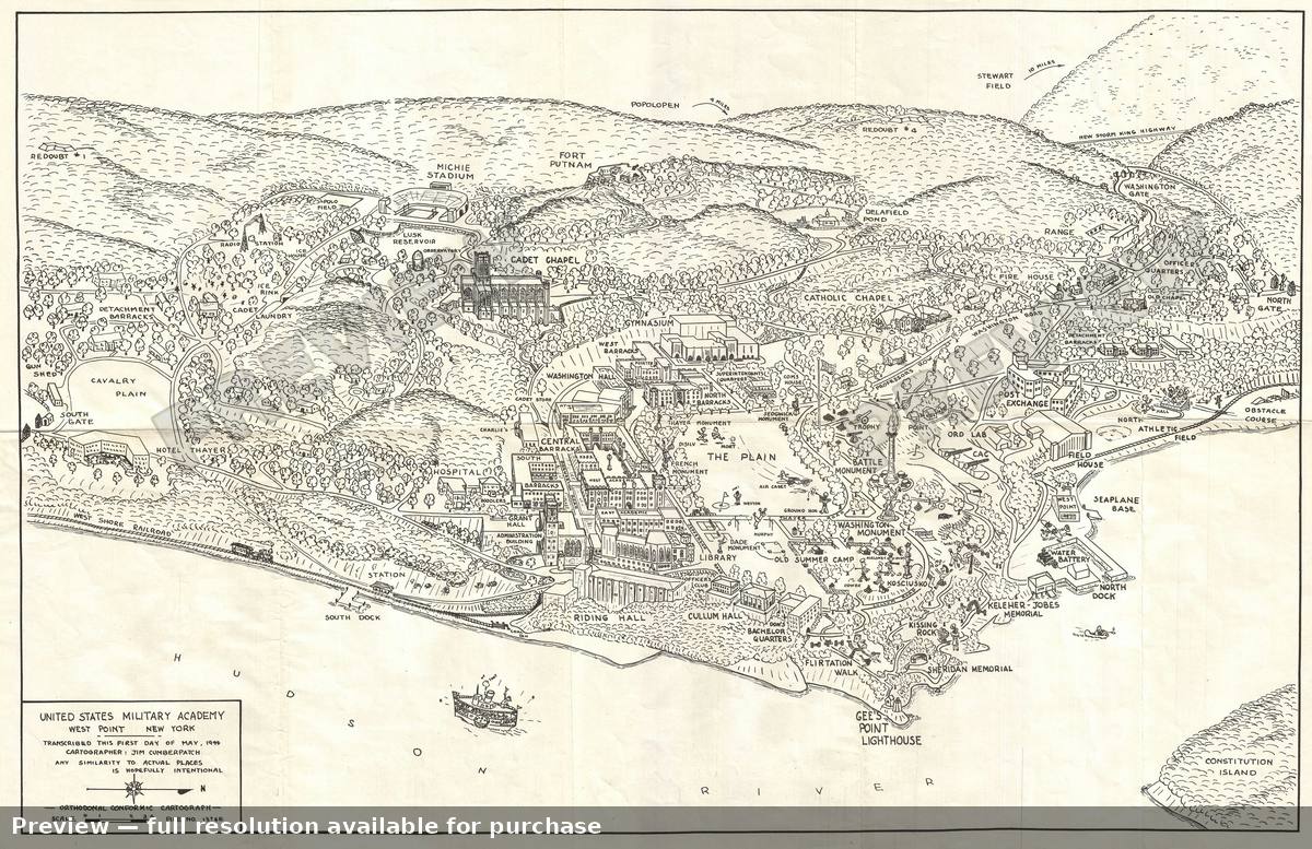 Antique map: Westpoint, 1944, 1944