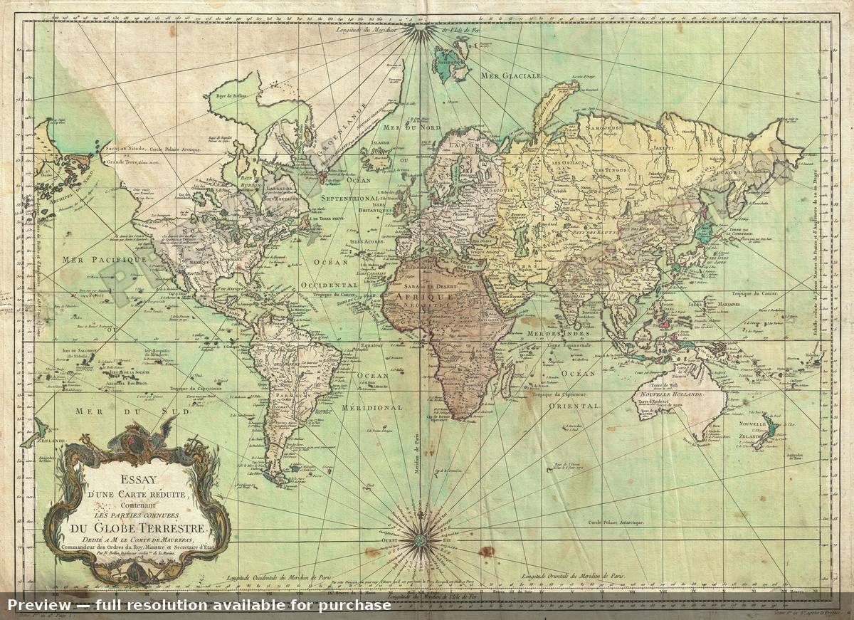 Antique map: World, 1778, 1778