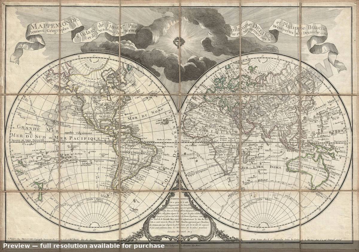 Antique map: World, 1808, 1808