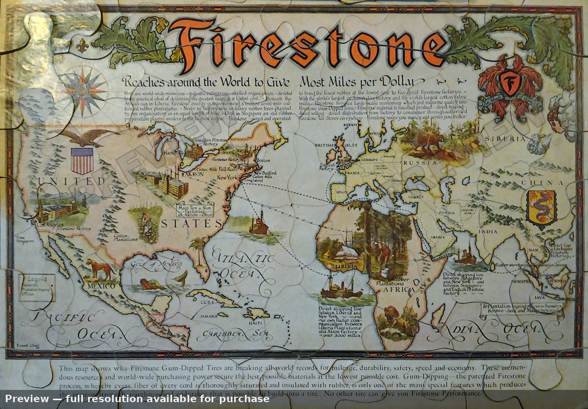 Antique map: World, 1928, 1928