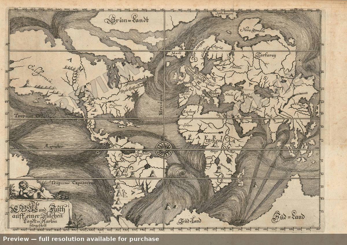 Antique map: World, 1675, 1675