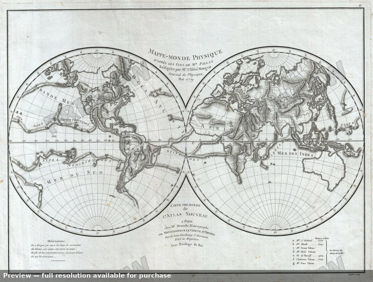 Antique map: World, 1779, 1779