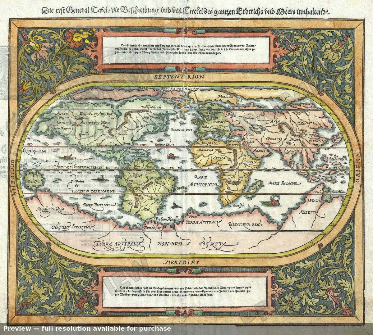 Antique map: World, 1588
