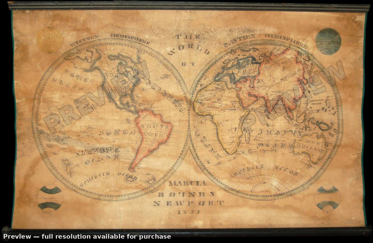 Antique map: World, 1833, 1833
