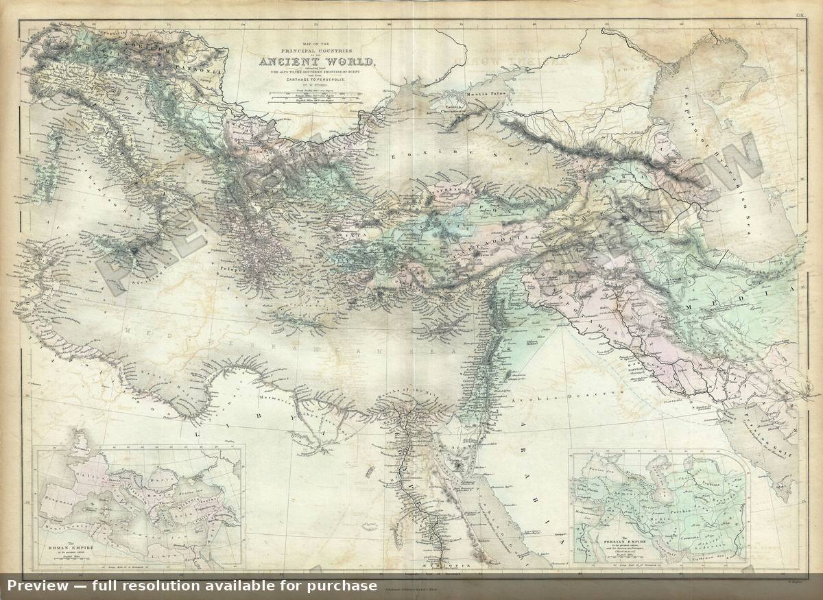 Antique map: World Alexander, 1851, 1851