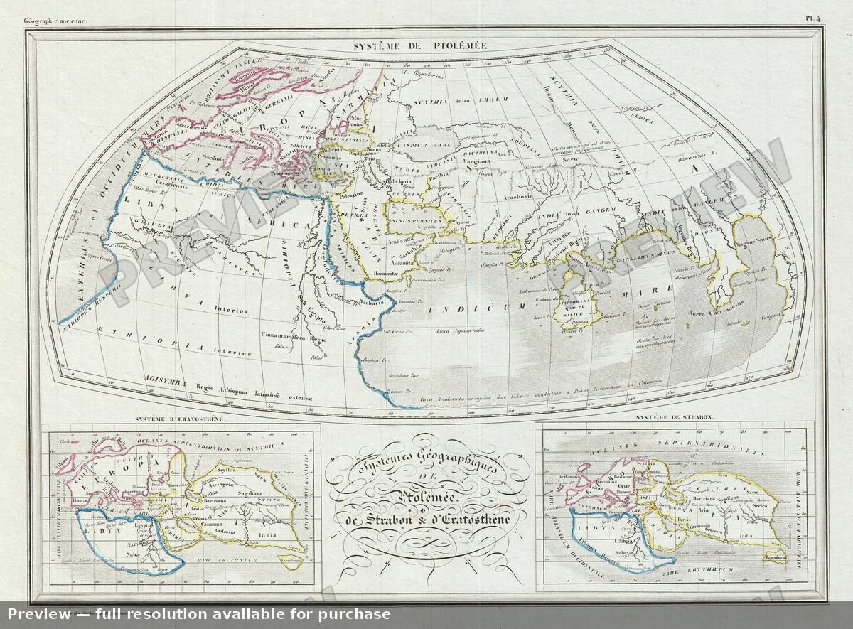 Antique map: World Geo Systems, 1843, 1843