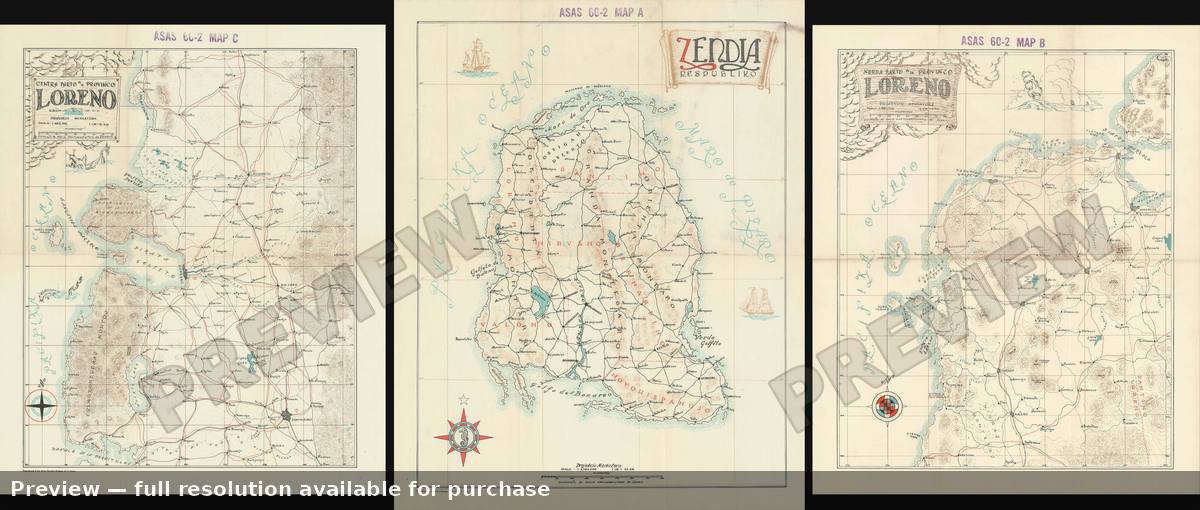 Antique map: Zendia Problem, 1960, 1960