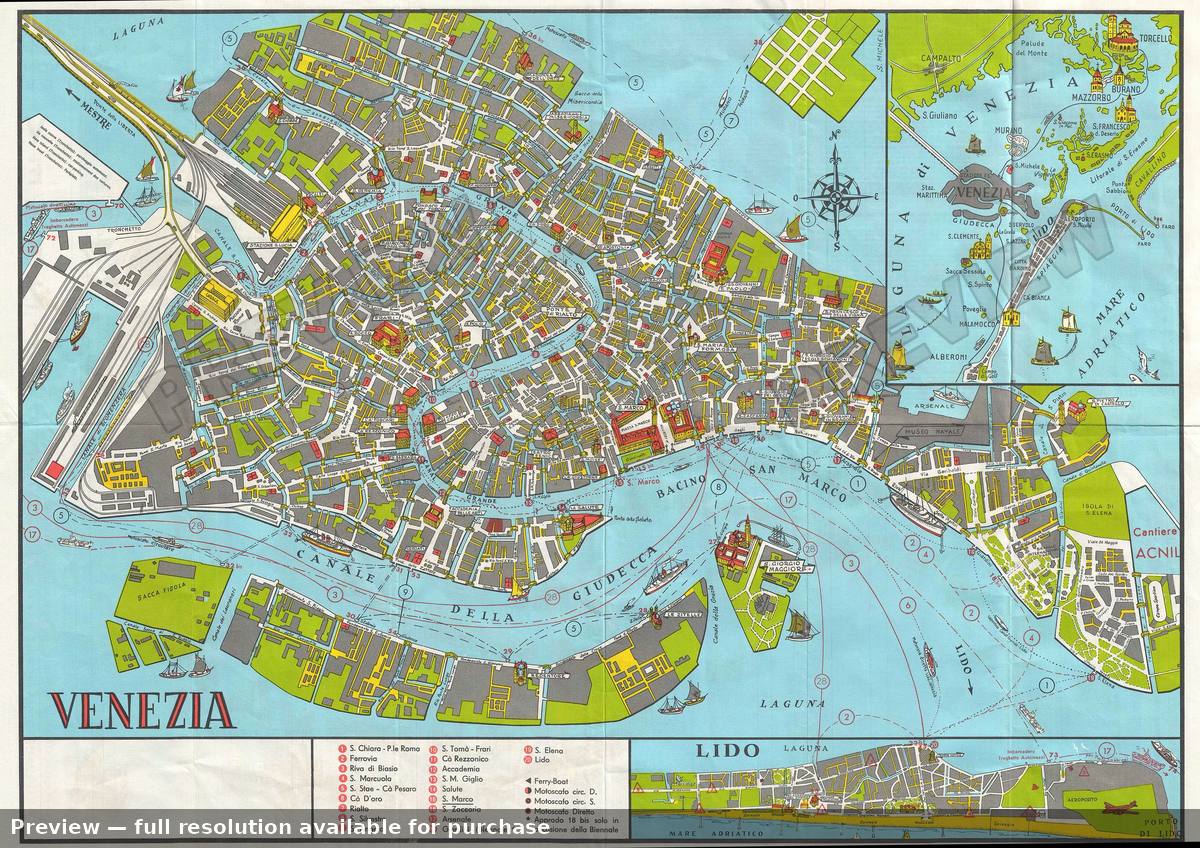 Antique map: venezia